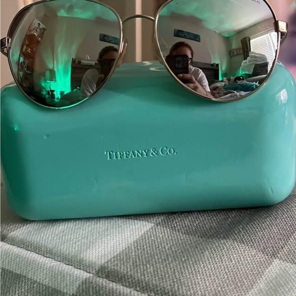 Tiffany & Co. Silver Aviator Sunglasses
